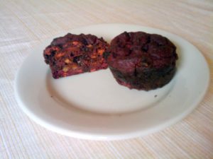 Beet chocolate muffins