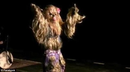 Wookiee in a bellydance costume