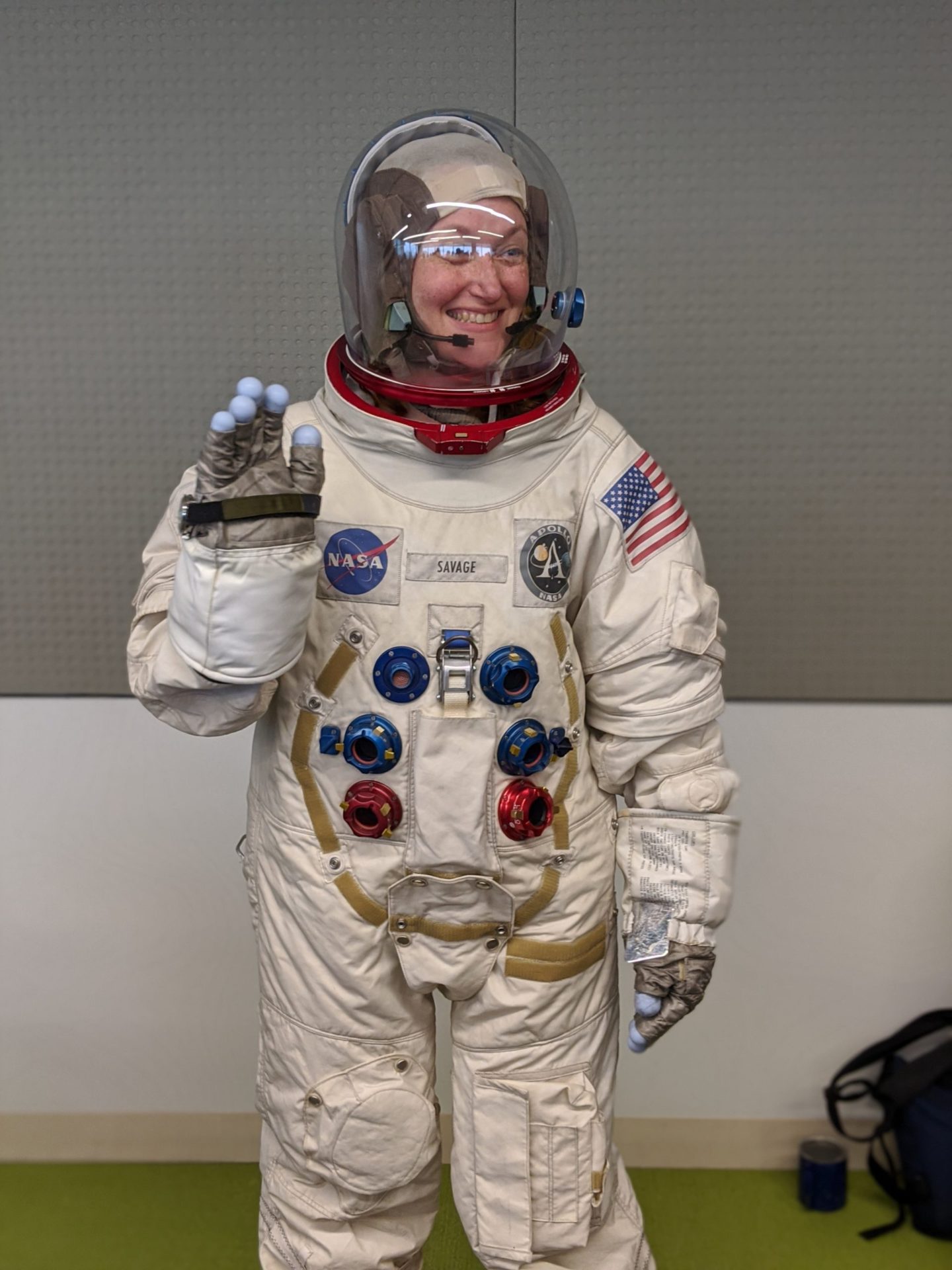 MRK in a Adam Savage's A7-L spacesuit replica