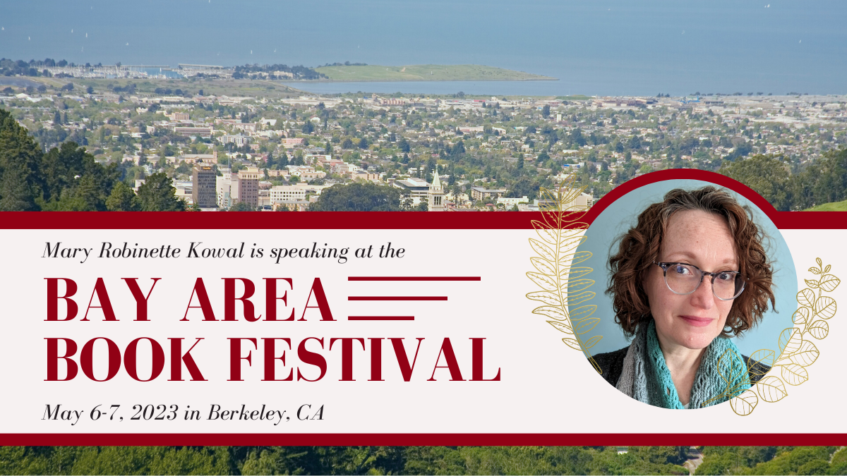 Header image that states MRK is speaking at the Bay Area Book Festival May 6-7, 2023 in Berkeley, CA
